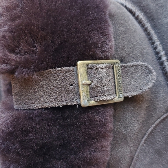 Bearpaw Dark Brown Abby Suede Upper Winter Boots 10 - Picture 4 of 7